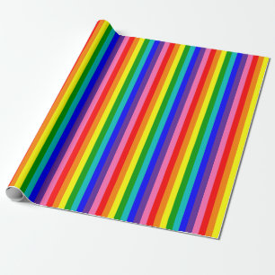 Eight Stripe Rainbow Pride Flag Vertical Wrapping Paper