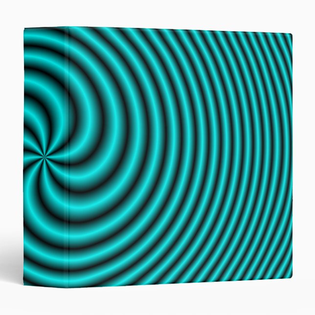 Eight Tailed Turquoise Spiral 3 Ring Binder (Front/Spine)