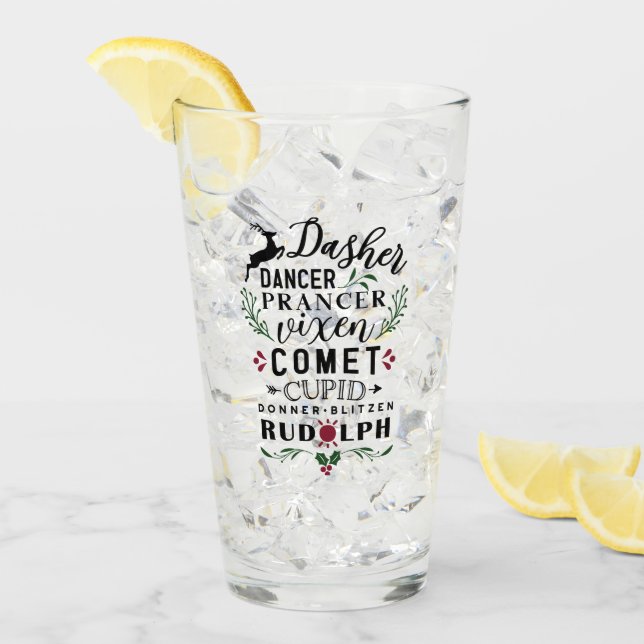 Eight Tiny Reindeer Glass (Front Ice)