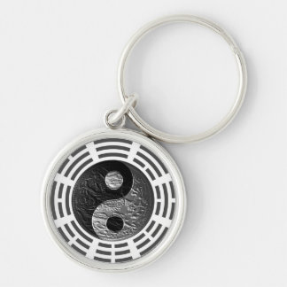 Eight Trigrams Yin Yang Embossed-Like Dragon Keychain