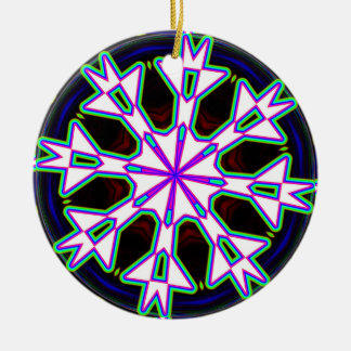 Eight Way Mandala Kaleidoscope Ceramic Ornament