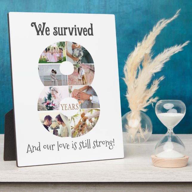 Eight Year Wedding Anniversary Plaque (Side)