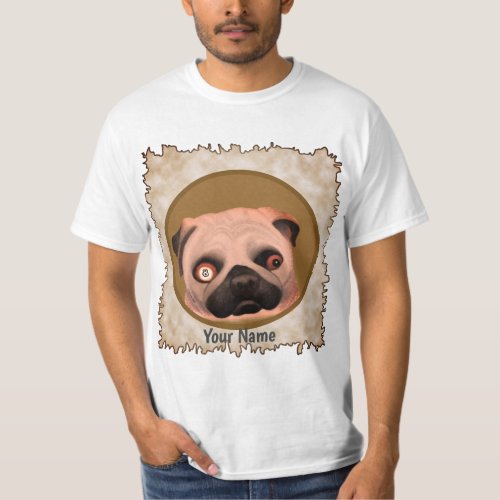Eightball Pug custom name tshirt