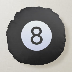Eightball Round Pillow