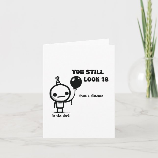 Eighteen Doodle Birthday Celebration Card (Front)