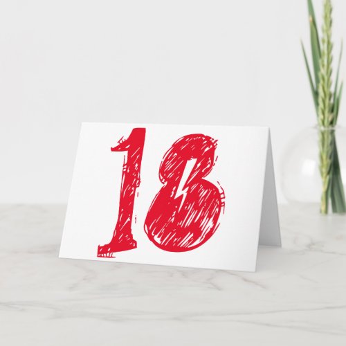 Eighteen is a big deal big red text on white card