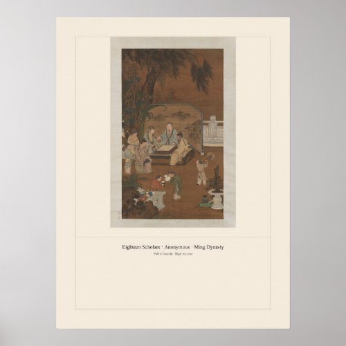 Eighteen Scholars - Anonymous, Ming Dynasty Poster