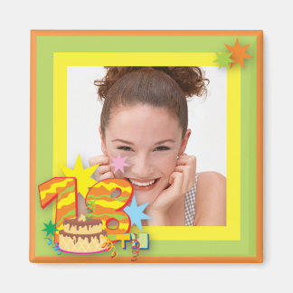 Eighteenth Birthday Photo Frame Magnet
