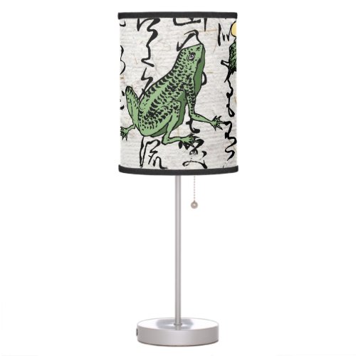 Eighteenth Century Japanese Botanical Frog Toad  Table Lamp