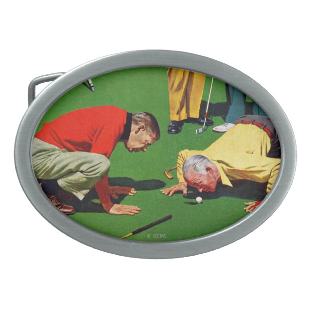 Eighteenth Hole Oval Belt Buckle (Front)
