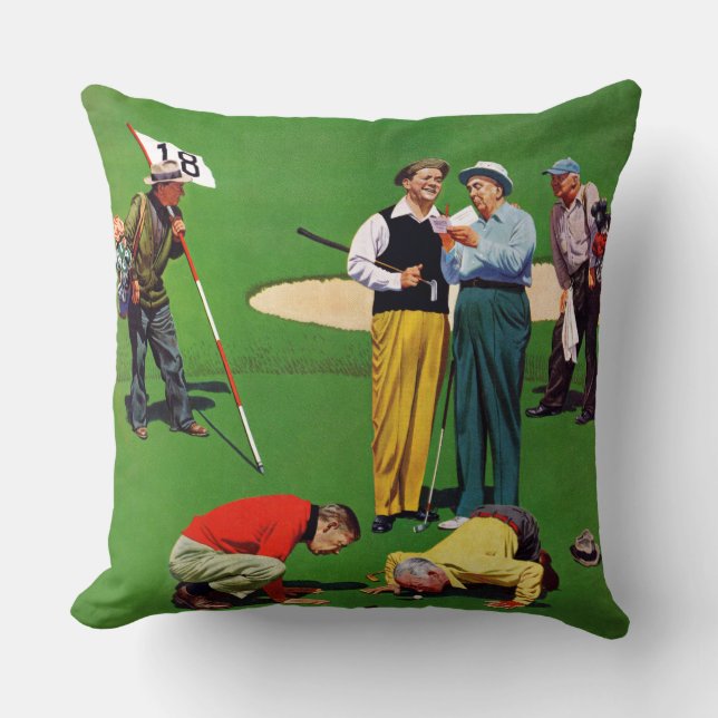 Eighteenth Hole Throw Pillow (Front)
