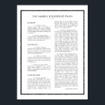 Eightfold Path Poster<br><div class="desc">The Buddha's teachings summed up in the Noble Eightfold Path.</div>