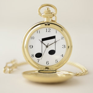 Eighth Beamed Musical Note Symbols, Pocket Watch