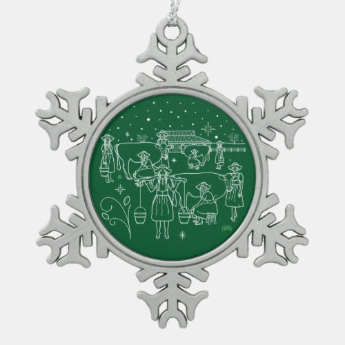 EIGHTH DAY OF CHRISTMAS  Snowflake Ornament