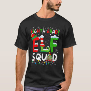 Eighth Grade ELF Squad Funny Christmas ELF Student T-Shirt