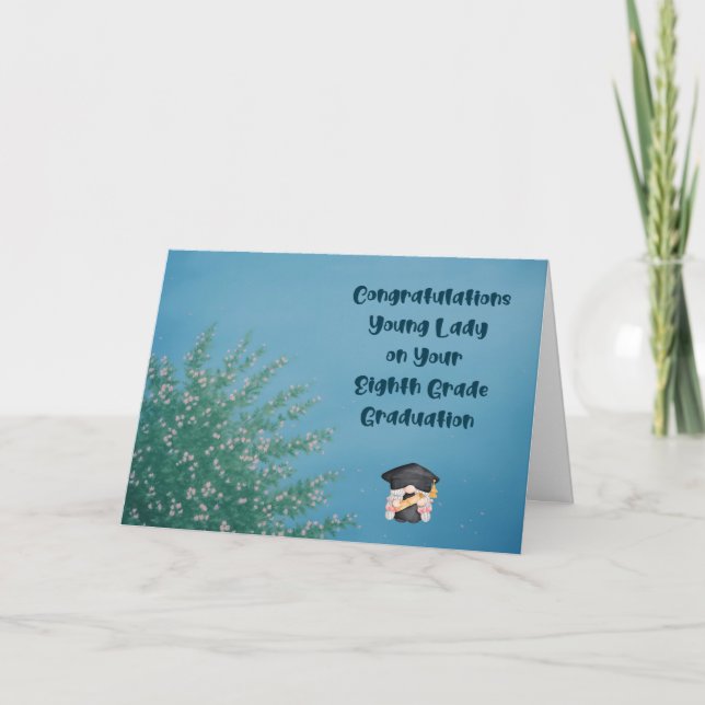 Eighth Grade Graduation Card for Girl (Front)