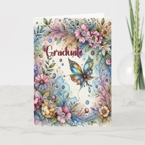 Eighth Grade Graduation Flowers & Butterfly