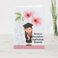 Eighth Grade Graduation Girl with Flowers
