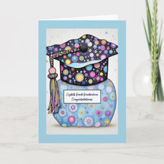 Eighth Grade Graduation Mostly Blue Card