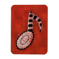 Eighth Note On Red Refrigerator Magnet Music Theme