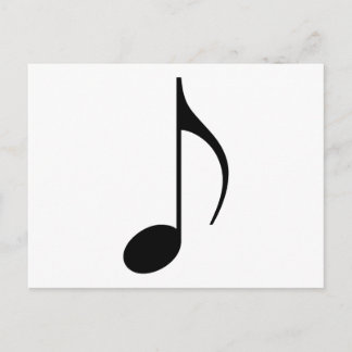 eighth note postcard