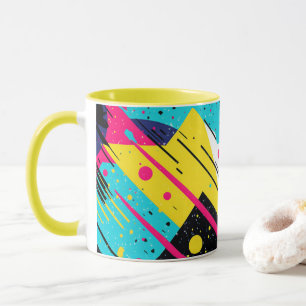 Eighties 80's Retro Geometric Pattern Mug