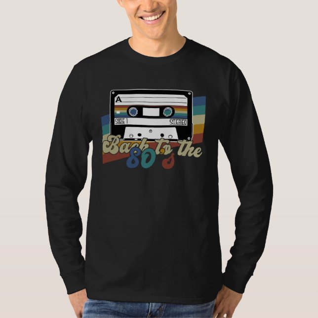 Eighties Back to the 80s Retro Cassette T-Shirt (Front)