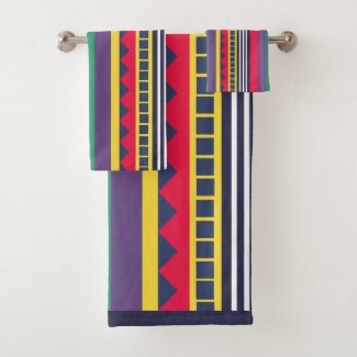 Eighties Colorful Stripes Pattern Eighties 