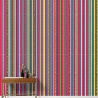 Eighties Colorful Stripes Pattern Eighties 