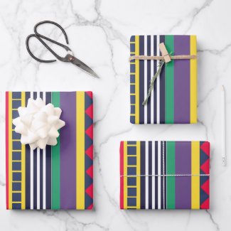 Eighties Colorful Stripes Pattern Eighties