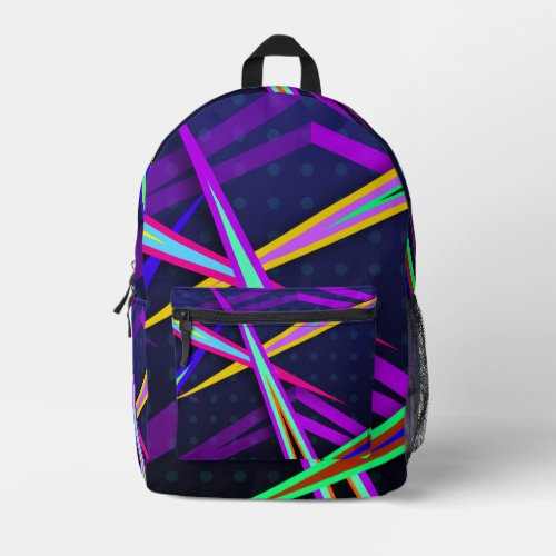 Eighties Fun Dark Vaporwave Style Design Printed Backpack