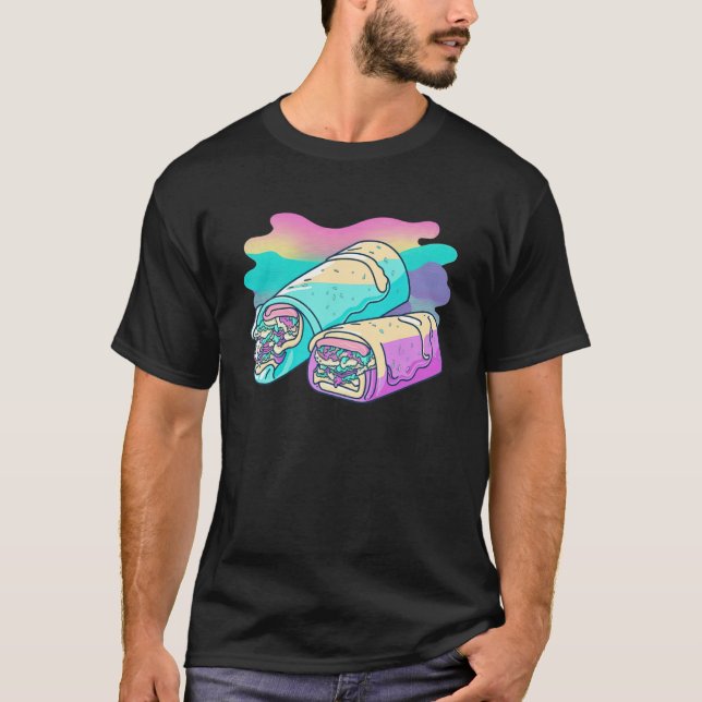 Eighties Inspired Burritos for a Throwback Meal T-Shirt (Front)