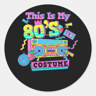Eighties Music 1980s Generation 80s Costume Party Classic Round Sticker