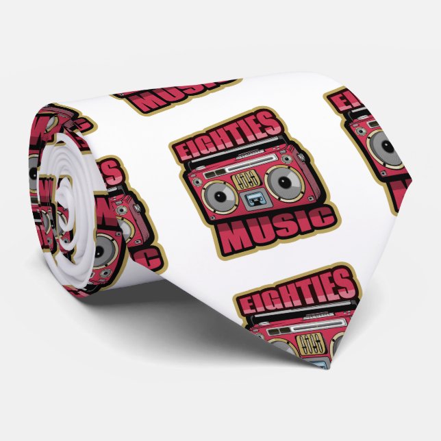 Eighties Music Stereo Neck Tie (Rolled)