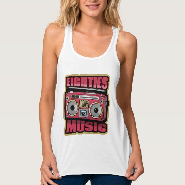Eighties Music Stereo Tank Top (Front)