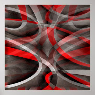 red gray and black wall art