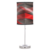 Eighties Red White and Grey Layered Curves Table Lamp (Back)