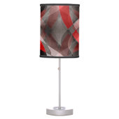 Eighties Red White and Grey Layered Curves Table Lamp (Front)