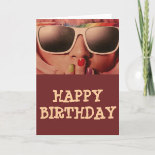 Eighties retro fashion birthday card