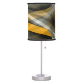 Eighties Retro Mustard Yellow and Grey Abstract Cu Table Lamp (Left)