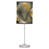 Eighties Retro Mustard Yellow and Grey Abstract Cu Table Lamp (Front)