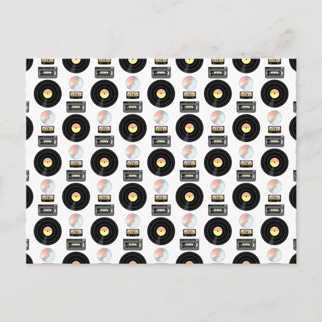 Eighties Tech Pattern Postcard (Front)