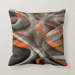 Grey and 2024 orange pillows