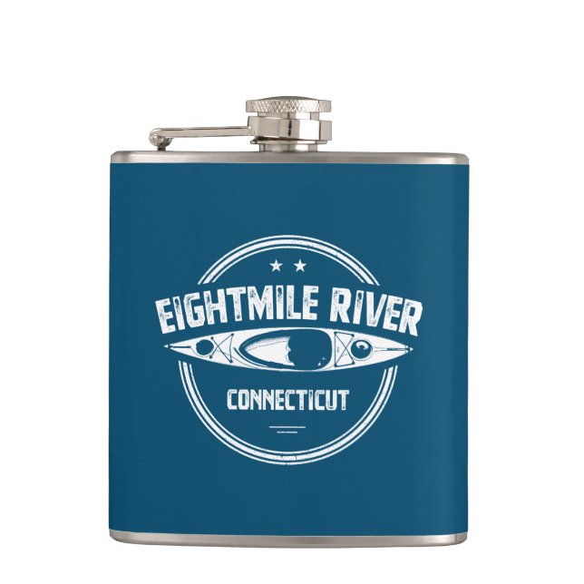 Eightmile River Connecticut Kayaking Flask (Front)