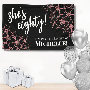 Eighty 80th Birthday Party Banner