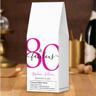 Eighty and Fabulous Pink 80th Birthday Party Roasted Coffee