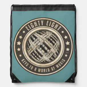 Eighty Eight Keys Drawstring Bag