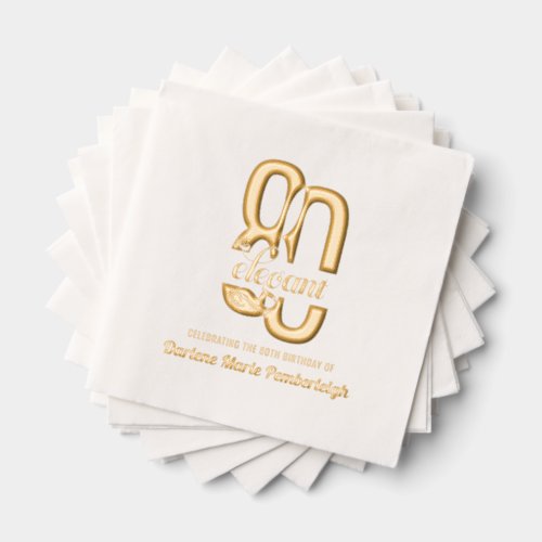 Eighty & Elegant 80th Birthday Gold