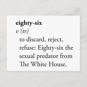 Eighty-Six Dictionary Definition Activism Holiday Postcard
