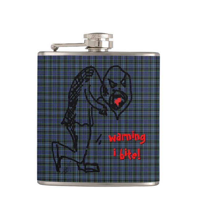 Eigor - Warning I Bite Hip Flask (Front)